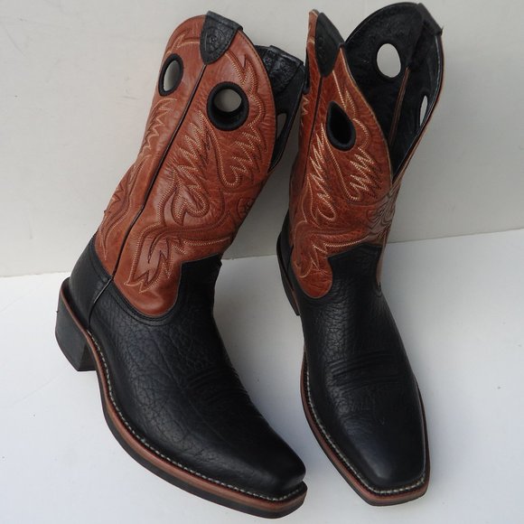 SIZE 8 D. ARIAT Roughstock Buckboard leather boots. - Picture 1 of 16